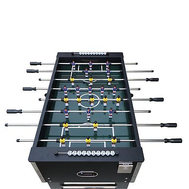 GOMYHOME 48/55 Inch Competition Foosball Table, Game Room Soccer Table w/ Chrome Rods - Black
