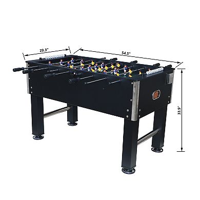 GOMYHOME 48/55 Inch Competition Foosball Table, Game Room Soccer Table w/ Chrome Rods - Black