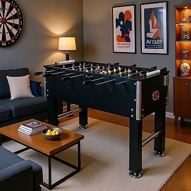 GOMYHOME 48/55 Inch Competition Foosball Table, Game Room Soccer Table w/ Chrome Rods - Black