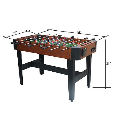 GOMYHOME 48-Inch Foosball Table, Classic Wood Grain Soccer Table for Game Room - Kids & Adults