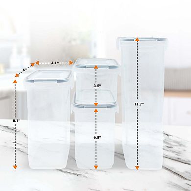 Cheer Collection Airtight 14-Piece Food Storage Container Set with Labels & Marker