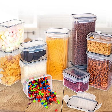 Cheer Collection Airtight 14-Piece Food Storage Container Set with Labels & Marker