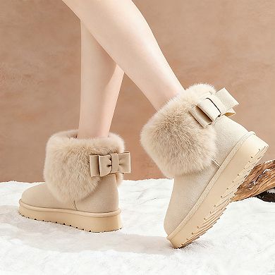 Chic Ankle Boots with Plush Cuff for Cozy Winter Style