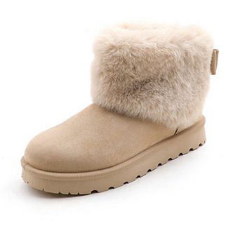 Chic Ankle Boots with Plush Cuff for Cozy Winter Style