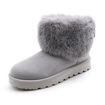 Chic Ankle Boots with Plush Cuff for Cozy Winter Style