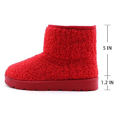 Ultra-Cozy Plush Ankle Boots Everyday Comfort & Warmth