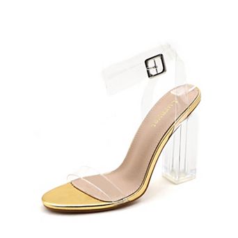 Chic Transparent Strap Block Heel Sandals for Women - Stylish Open Toe Ankle Strap Heels