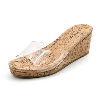 Chic Slip-On Wedge Sandals for Women - Stylish Open Toe Comfort Footwear