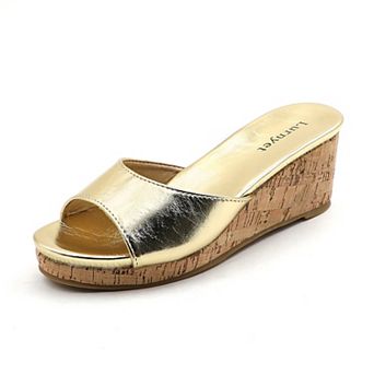 Chic Slip-On Wedge Sandals for Women - Stylish Open Toe Comfort Footwear