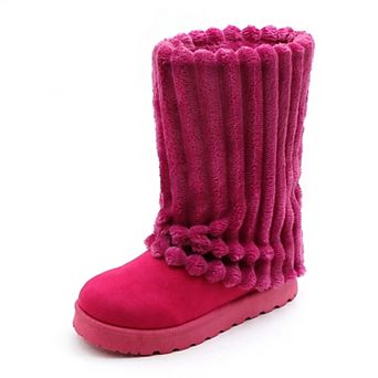 Cozy Plush Ribbed Winter Boots Warm & Stylish Comfort Footwear