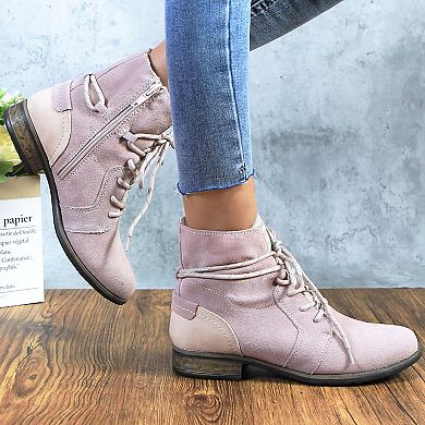 Stylish Women's Lace-Up Ankle Boots - Everyday Comfort & Durable Fashion Footwear