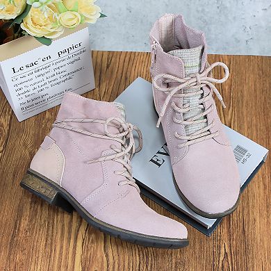 Stylish Women's Lace-Up Ankle Boots - Everyday Comfort & Durable Fashion Footwear