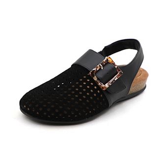 Comfort Perforated Slingback Sandals for Women - Everyday Slip-On Footwear