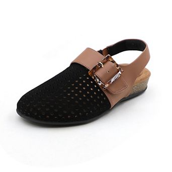 Comfort Perforated Slingback Sandals for Women - Everyday Slip-On Footwear