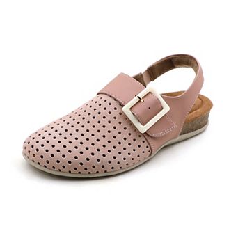 Comfort Perforated Slingback Sandals for Women - Everyday Slip-On Footwear