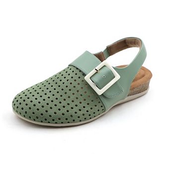 Comfort Perforated Slingback Sandals for Women - Everyday Slip-On Footwear