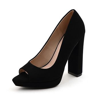Chic Peep-Toe Platform Block Heels - Ultimate Style & Comfort