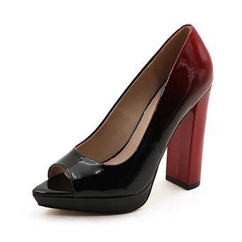 Chic Peep-Toe Platform Block Heels - Ultimate Style & Comfort