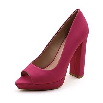 Chic Peep-Toe Platform Block Heels - Ultimate Style & Comfort