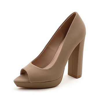 Chic Peep-Toe Platform Block Heels - Ultimate Style & Comfort