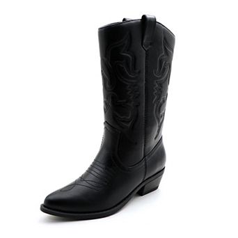 Authentic Western Boots with Detailed Embroidery for Everyday Chic
