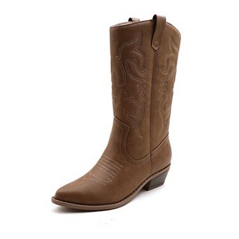 Authentic Western Boots with Detailed Embroidery for Everyday Chic