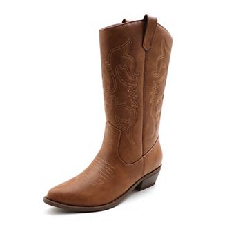 Authentic Western Boots with Detailed Embroidery for Everyday Chic