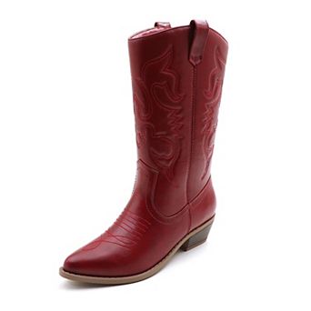Authentic Western Boots with Detailed Embroidery for Everyday Chic