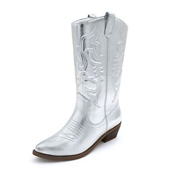 Authentic Western Boots with Detailed Embroidery for Everyday Chic