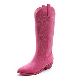 Western Embroidered Tall Boots for Women - Classic Cowboy Style Footwear