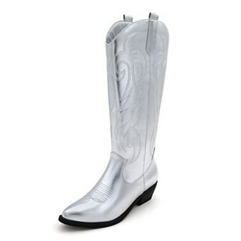 Western Embroidered Tall Boots for Women - Classic Cowboy Style Footwear