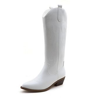 Western Embroidered Tall Boots for Women - Classic Cowboy Style Footwear