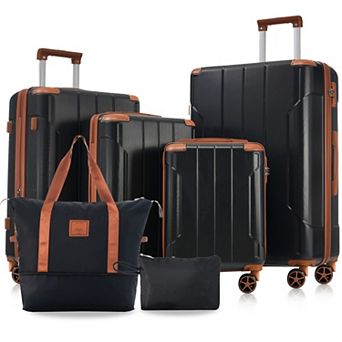 Hardshell Luggage Sets 6 pc Suitcase Set, Expandable Lightweight Suitcases