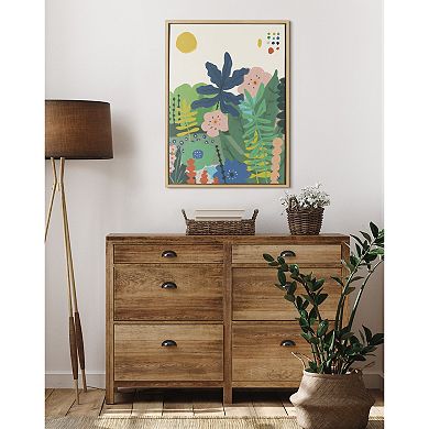 Sylvie Zen Garden 1 Framed Canvas by Kelly Knaga