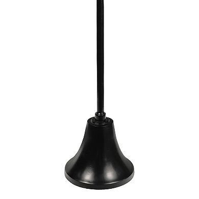 Irida 24" Pedestal Drink Table and Decorative End Table with Hammered Round Top and Bell Base