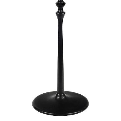 Lulu 19.5" Art Deco Classic Pedestal Round Metal Drink Table and Decorative End Table