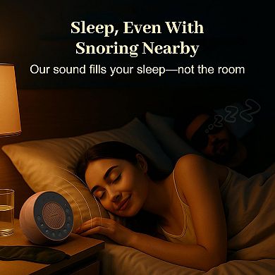 White Noise Machine Sounds Loud Stereo Sound Auto-off Timer Adjustable Volume Sleep Adult -wood
