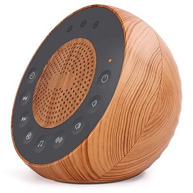 White Noise Machine Sounds Loud Stereo Sound Auto-off Timer Adjustable Volume Sleep Adult -wood