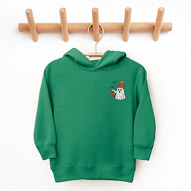 Embroidered Beanie Ghost - Toddler Hoodie