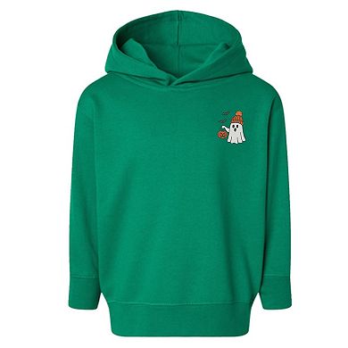 Embroidered Beanie Ghost - Toddler Hoodie