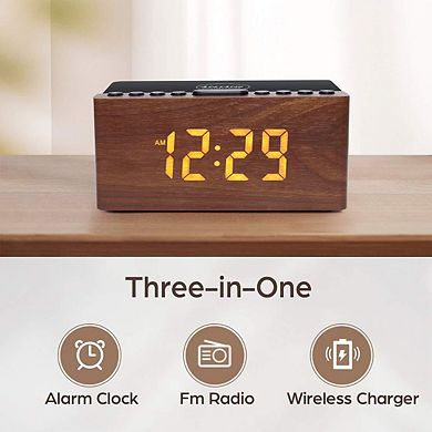 Wireless Station Iphone/samsung Galaxy Level Dimmer Charging Alarm Charging Port Bedside Bedroom