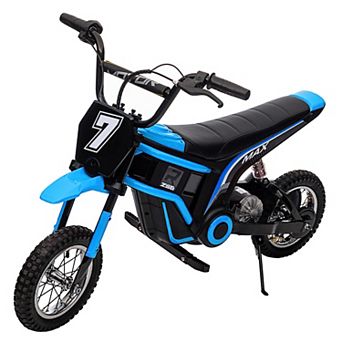 24V 350W Kids Electric Dirt Bike, 3-Speed Motorcycle w/ Suspension, Max Speed 14.29MPH