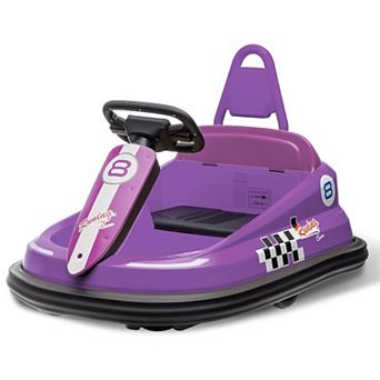 6V Kids Bumper Car for Toddlers, Electric Ride On Toy w/Remote, 360 Degree Spin,2 Speeds,Lights