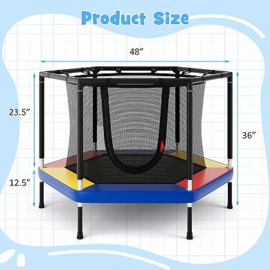 Gymax 48'' Recreational Trampoline for Kids 4 FT Indoor & Outdoor Trampoline