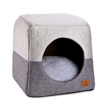 3-in-1 Foldable Cat Houses with Removable Cushion