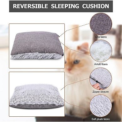 3-in-1 Foldable Cat Houses with Removable Cushion