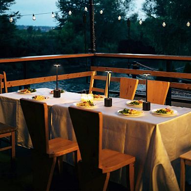 Cordless Table Lamp, Portable LED Desk Lamp & Stepless Dimming for Indoor/Outdoor Use