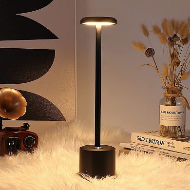 Cordless Table Lamp, Portable LED Desk Lamp & Stepless Dimming for Indoor/Outdoor Use