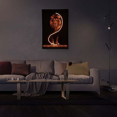 Lion Wall Art With Led Light