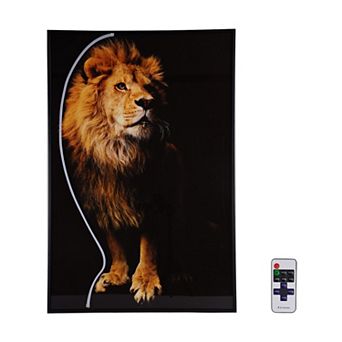 Lion Wall Art With Led Light